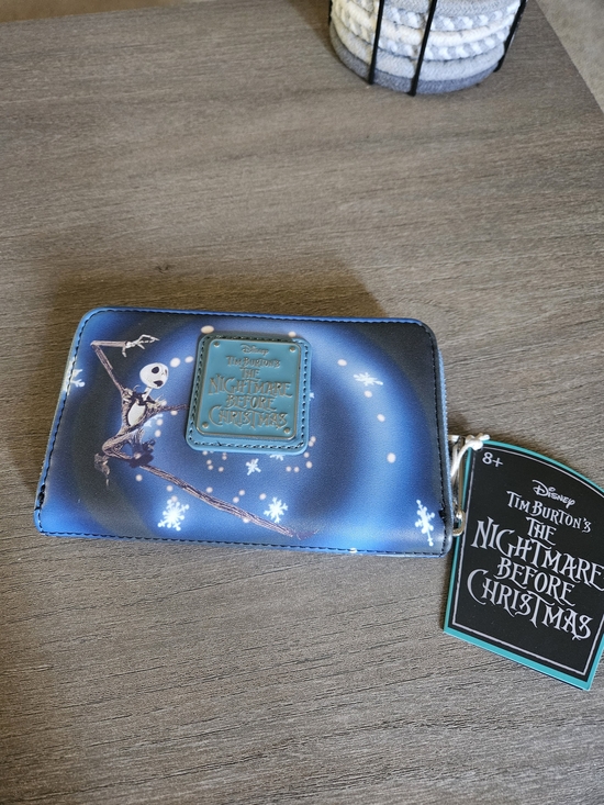 Loungefly Handbags - Disney Loungefly Tim Burton The Nightmare Before Christmas Blue Zip Wallet